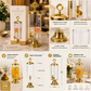 Luxury Crystal Beverage Juice Dispenser with Gold Stand & Tap
