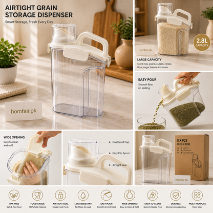 Premium Quality Food Storage Jar - Airtight Glass Container