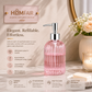 Glass Soap Dispenser Bottles with Silver Pump, 400ml Refillable Vertical Stripe Design (Random Colours)