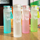 Hello Master Frosted Style Glass Bottle Cute Hydration Bottle