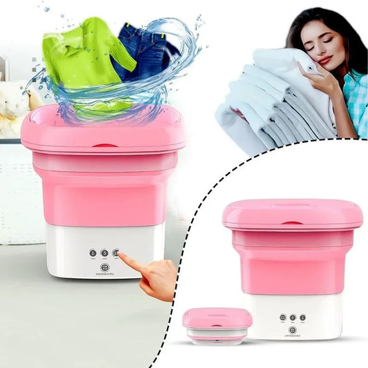 Mini Foldable Washing Machine Portable Laundry Washer for Home and Travel