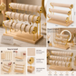 3-Tier Velvet Jewelry Display Stand Bracelet, Watch & Necklace Organizer