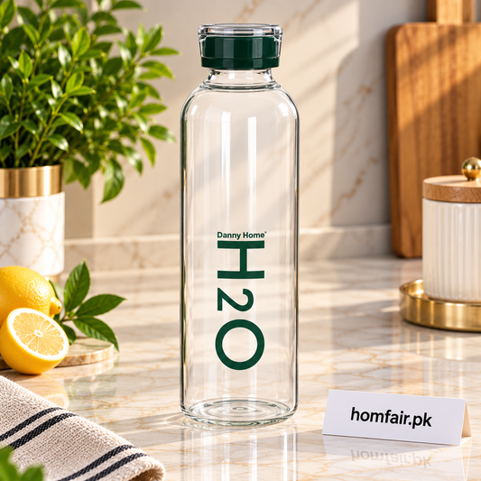 Danny Home Elegant Glass Drinks Bottle – 750ml Premium Reusable Beverage Bottle for Everyday Hydration