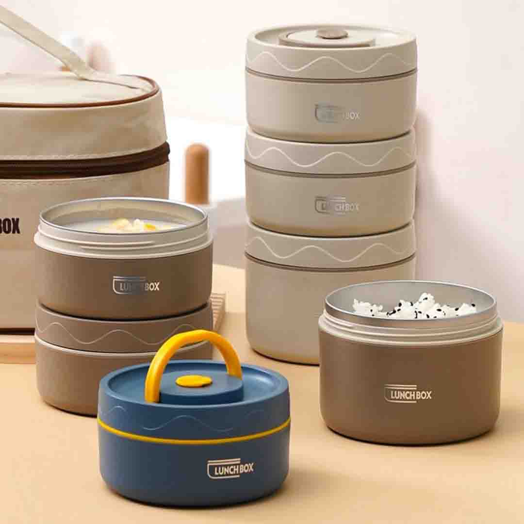 Portable Lunch Box with Insulated Bag Food Storage Container