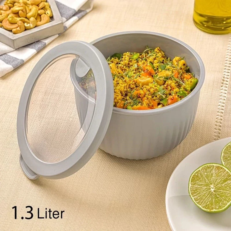 Limon Pure vent Stackable 3-Pcs Bowl Set with Vented Lid