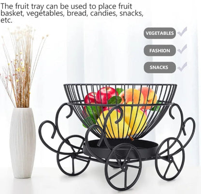 2 Tier Decorative Fruit Basket Stylish Kitchen Organizer