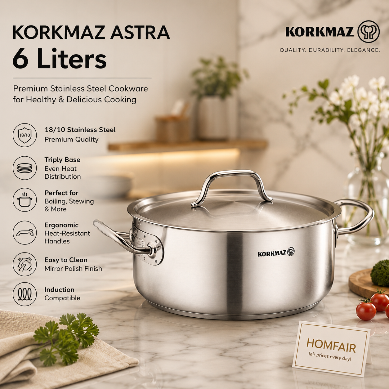 Korkmaz Proline Gastro Low Casserole