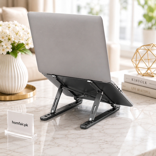 Adjustable Aluminum Laptop Stand – Foldable Ergonomic Laptop Holder