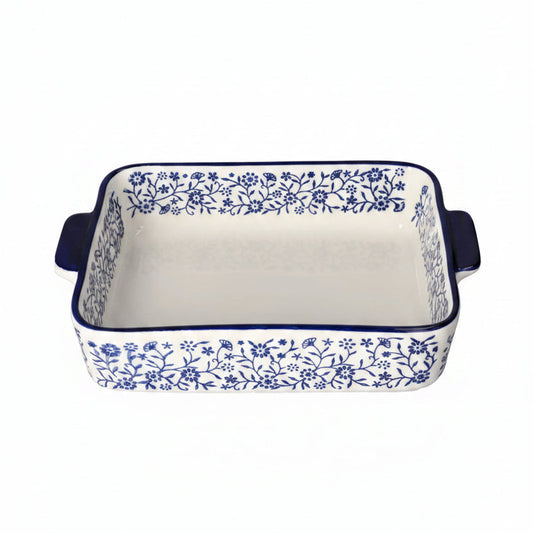 Danny Home Premium 11-Inch Porcelain Bakeware Dish for Baking & Elegant Table Serving
