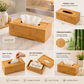 Premium Natural Elegant minimalist wooden design Bamboo Tissue Box