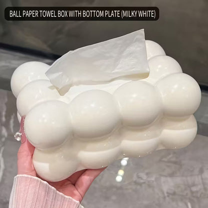 Bubble Bow Tissue Box Cute Decorative Tissue Holder