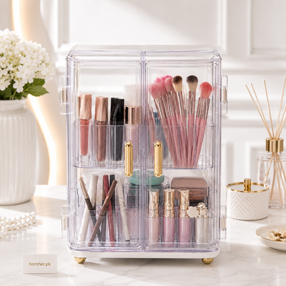 Premium Crystal Clear Makeup Organizer Cabinet