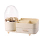 360° Rotating Makeup Organizer with Brush Holder Elegant Vanity Storage