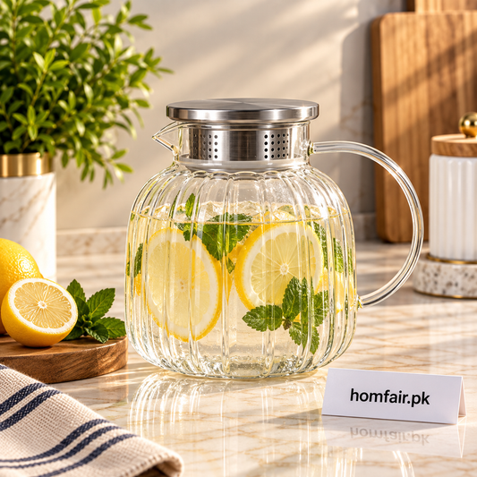 Danny Home Modern Borosilicate Glass Teapot – 1415ml Premium Tea Brewing & Serving Pot