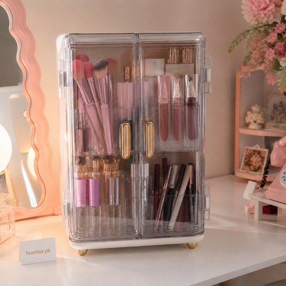 Premium Crystal Clear Makeup Organizer Cabinet