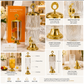 Luxury Crystal Glass Beverage Dispenser with Gold Stand & Tap