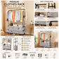 Premium Multifunctional Clothes Rack with Storage Drawers Heavy Duty Garment Organizer