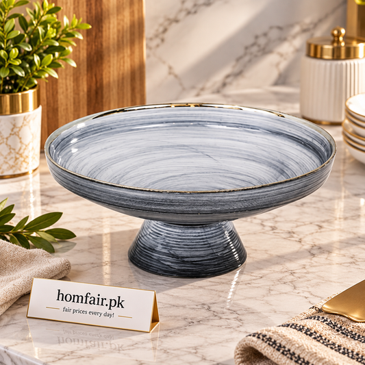 Danny Home Elegant 10-Inch Glass Fruit Plate – 6-Piece Premium Serving Collection for Modern Dining