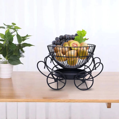 2 Tier Decorative Fruit Basket Stylish Kitchen Organizer