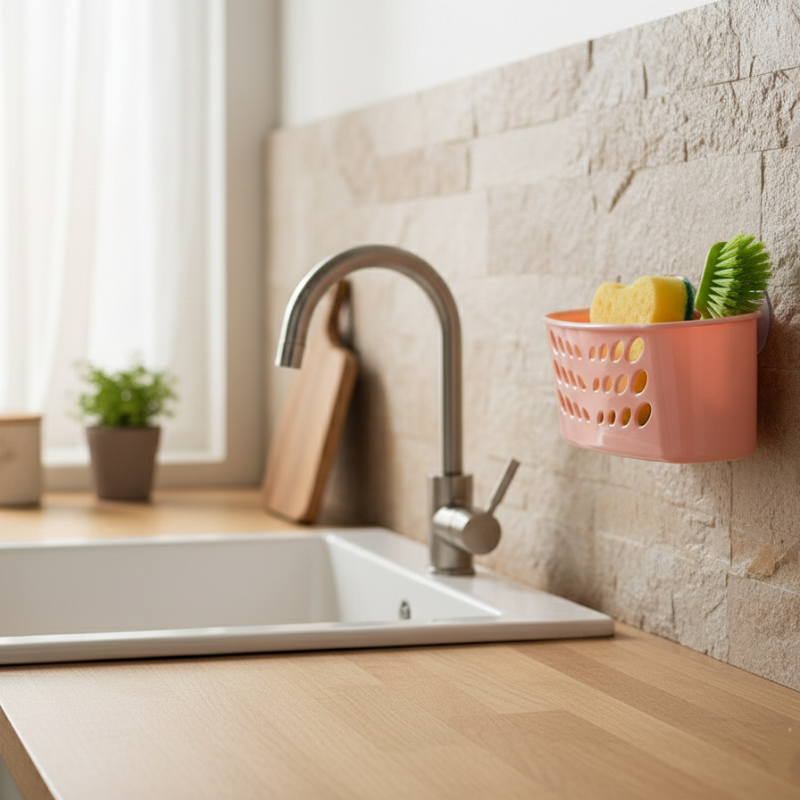 Limon Suction Cup Hanging Storage Basket