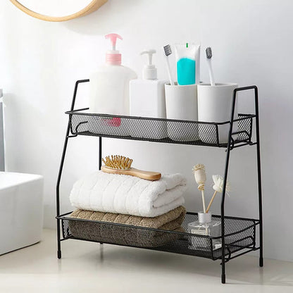 2 Layer Metal Stand Multi-Purpose Organizer
