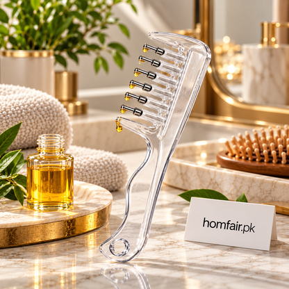 Scalp Oil Applicator Comb – Hair Oil Dispenser & Scalp Massager