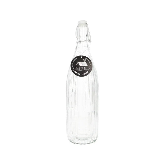 Danny Home Classic Plain Glass Bottle – 1000ml Premium Water & Beverage Storage Bottle for Daily Use
