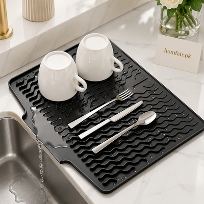 Luxury Silicone Dish Drying Mat for Kitchen Countertop