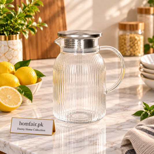 Danny Home Premium Borosilicate Glass Teapot – 1130ml Elegant Tea Brewing & Serving Pot for Everyday Use