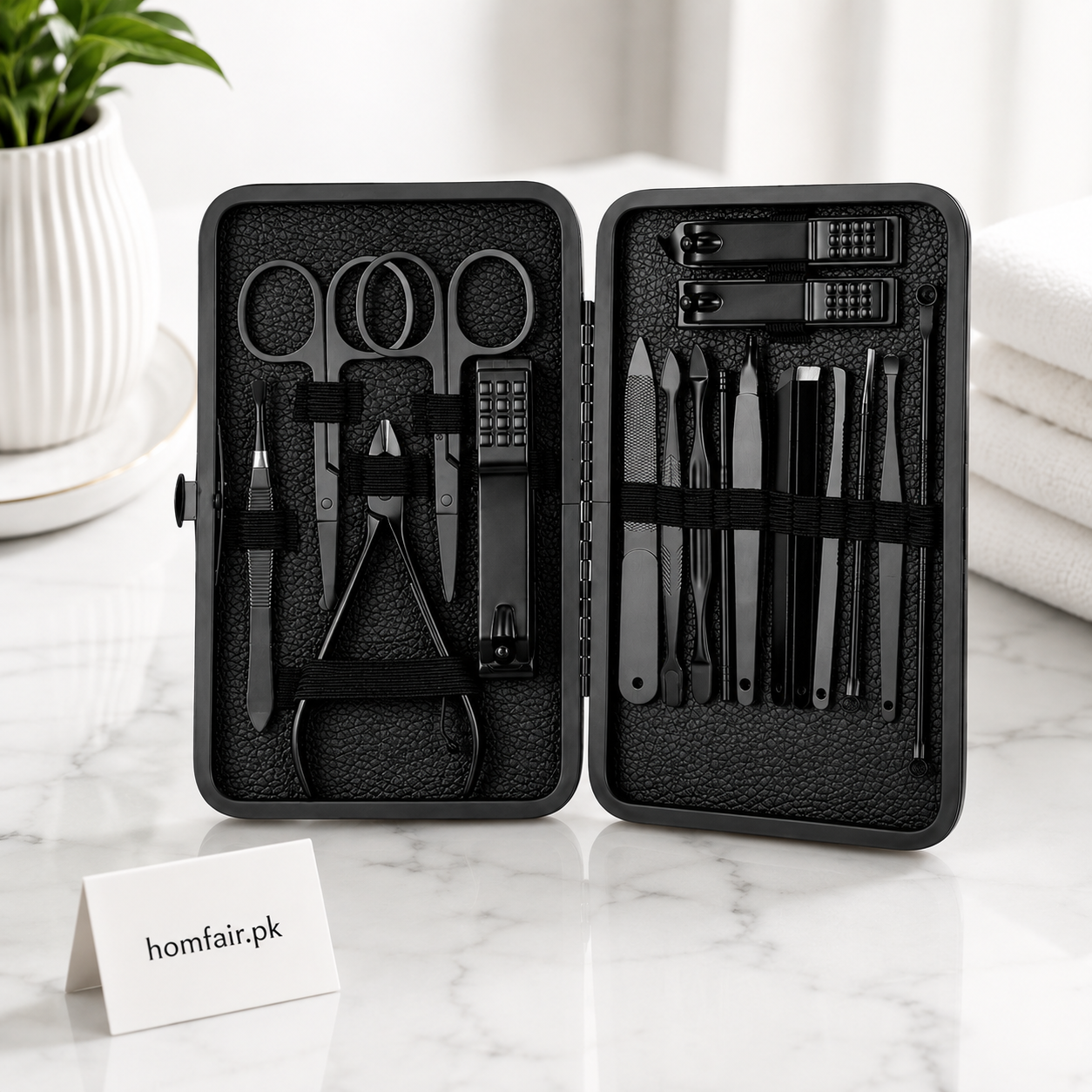 Professional 18-Piece Manicure & Pedicure Set with Travel Case