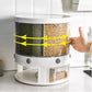10 KG Rotating Food Storage Rice Bucket Cereal Dispenser Container Organizer
