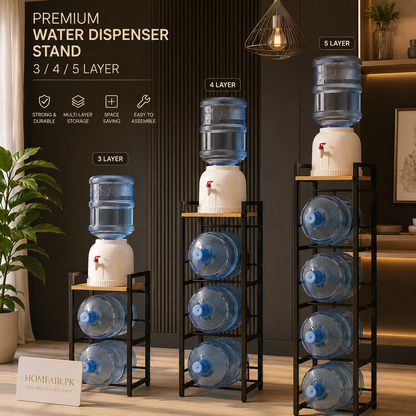 Premium Water Dispenser Stand with Bottle Storage