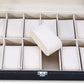 Luxury 12-Slot Watch Organizer Box with Glass Display Lid