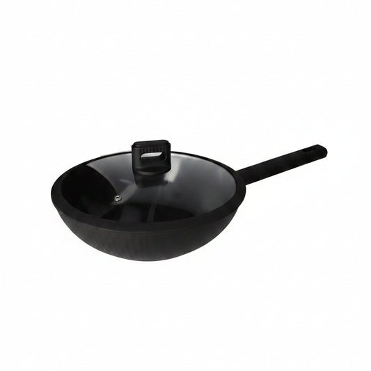 Danny Home Premium 28cm Deep Wok 8cm for Stir-Frying, Sautéing & Family Cooking