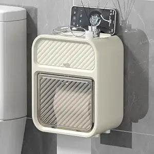 Wall Mounted Tissue Holder with Storage Drawer