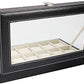 Luxury 12-Slot Watch Organizer Box with Glass Display Lid