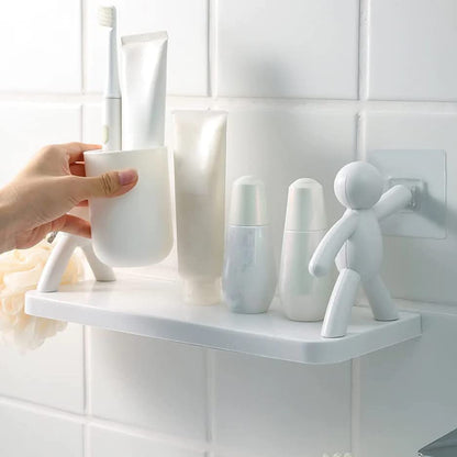 Punch Free Storage Rack for Bathroom & Kitchen | Wall Mounted Organizer