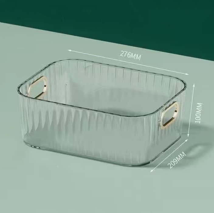 Luxury Transparent Storage Organizer Box With Lid – Multipurpose Plastic Basket for Laundry, Closet & Home Use