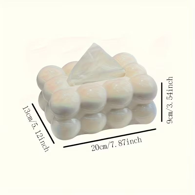 Bubble Bow Tissue Box Cute Decorative Tissue Holder