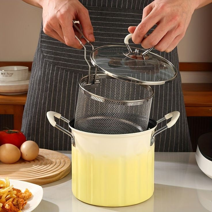 3 Litre Deep Frying Pot With Strainer