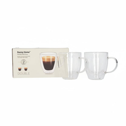 2-Piece Double Wall Mug Set 80ml – Premium Tea & Coffee Drinkware