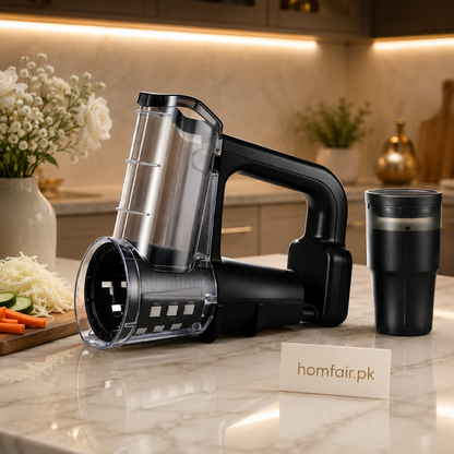 Cordless Electric Rotary Drum Vegetable Slicer & Cheese Grater