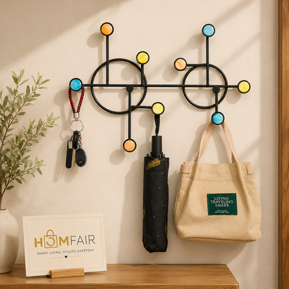Luxury Nordic Geometric Wall Hook Rack for Entryway & Home Organization