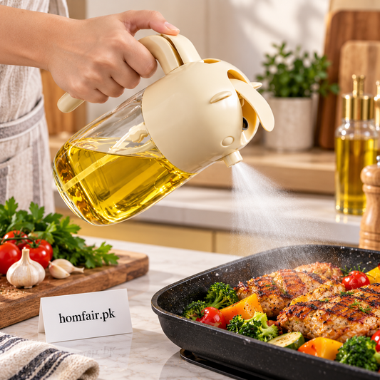 580ml Oil Spray Bottle for Controlled Spraying, Grilling, Baking and Cooking