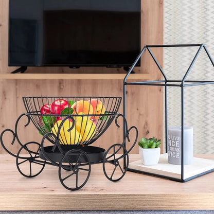 2 Tier Decorative Fruit Basket Stylish Kitchen Organizer