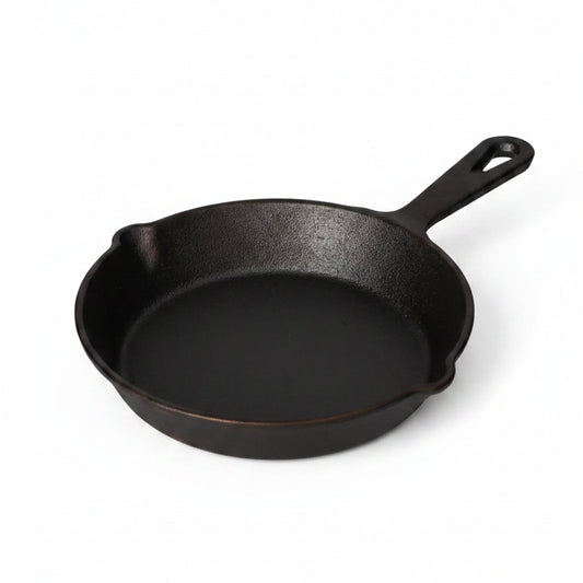 Danny Home Premium 15.5cm Cast Iron Skillet for Even Heat Retention & Everyday Cooking