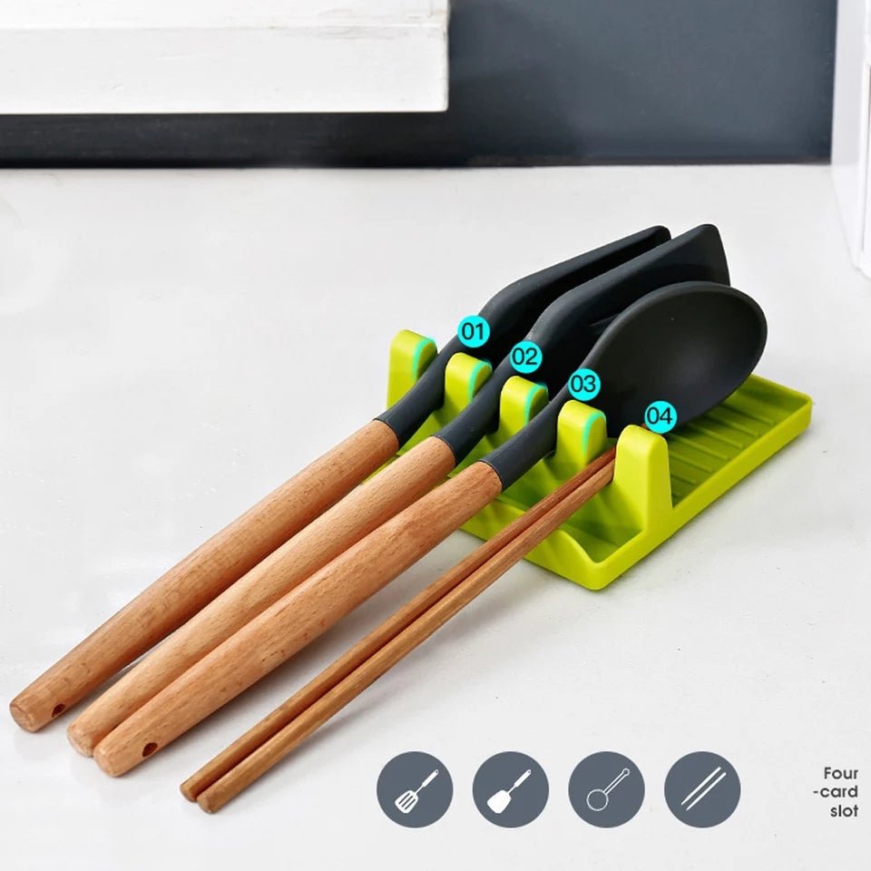 5-in-1 Kitchen Spoon Rest and Utensil Holder for Clutter-Free Cooking