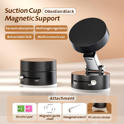 360° Rotating Magnetic Phone & Earbuds Stand – Adjustable Desktop Holder