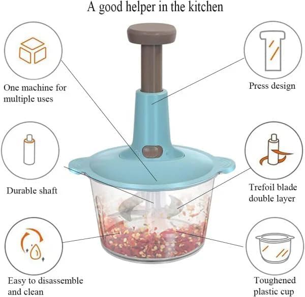 Manual Push Chopper Quick Vegetable Cutter