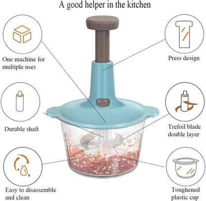 Manual Push Chopper Quick Vegetable Cutter